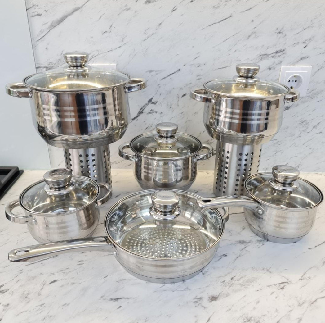 Premium Rosenberg Inox 12 dijelni set posuđa - copper