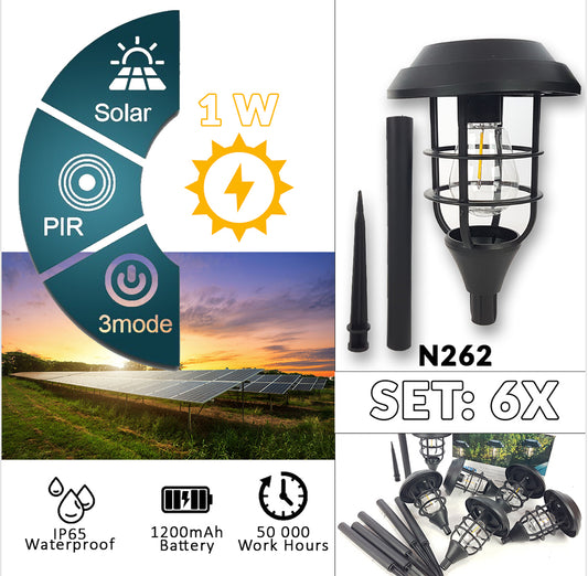 LED Solarne vrtne lampe 6 kom N262