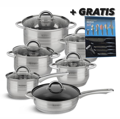 EDENBERG 6 dijelni set posuđa INOX