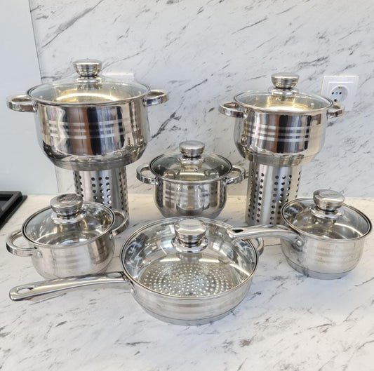 Premium Rosenberg Inox 12 dijelni set posuđa - copper